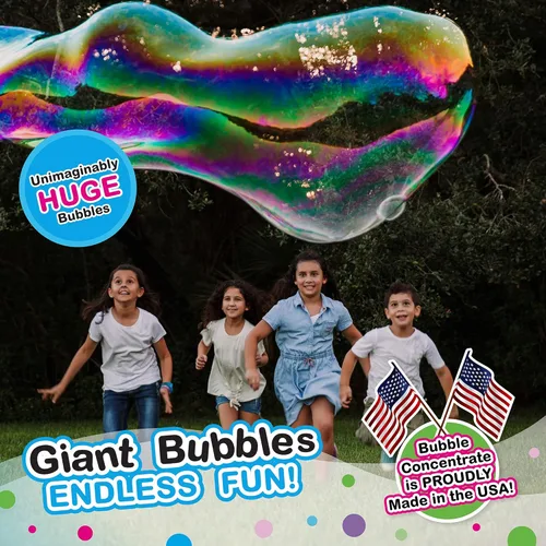 Miniatura 3 de WOWmazing Kit Grab-N-Go: Incluye varita, concentrado de burbujas gigante, cubo y folleto de consejos y trucos Juguete al aire libre para niños