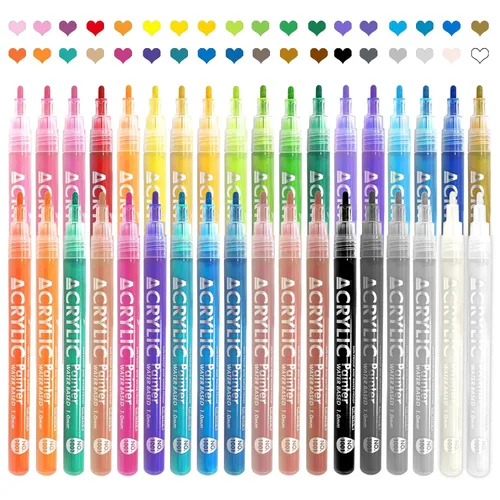 Miniatura 20 de IONSGAKO Juego de bolígrafos de arte de uñas de 12 colores, bolígrafos de esmalte de uñas, bolígrafo de dibujo de arte de uñas, secado rápido