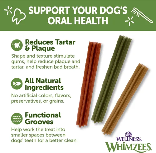 Miniatura 3 de Whimzees Wellness Stix Golosinas dentales para perros, masticables naturales, barra de tamaño pequeño, (28 unidades)
