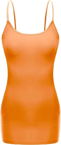 Miniatura 87 de Emmalise Camisola larga casual básica para mujer, con tirantes ajustables, top en capas