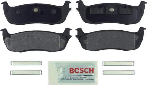 BOSCH BE711H Juego de Pastillas de Freno de Disco de Cerámica Azul Con Herrajes - Compatible Con Selectos Ford Expedition, F-150, F-150 Heritage,