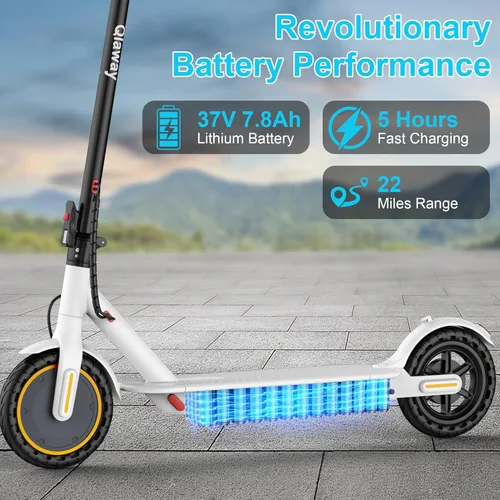 Miniatura 4 de Qlaway 10/8.5" E Scooter for Adults 19 MPH Sport Escooter 350W Motor, Electric Scooter 15-22 Miles Range, Bearing 265 LBS/APP Control