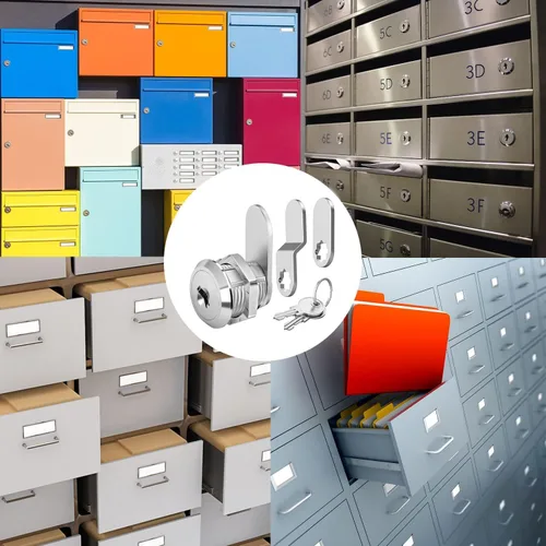 Miniatura 6 de Cerraduras de leva de 5/8 – Cerradura de leva de 5/8 de diámetro con llave igual, cerraduras de gabinete de archivos seguros, cajones, buzón de 1