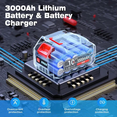 Miniatura 7 de Pulverizador de pintura inalámbrico con 3000 mAh, pistola pulverizadora de pintura eléctrica con contenedor de 40.6 fl oz y 8.5 fl oz, 4 boquillas