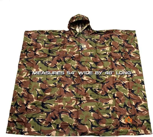 Miniatura 6 de Arcturus - Poncho ligero de nailon Ripstop con capucha ajustable