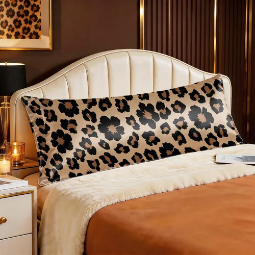 Miniatura 34 de EXQ Home - Funda de almohada de satén para cuidar el cabello y la piel, tamaño estándar, de seda con estampado negro, juego de 2 fundas con cierre