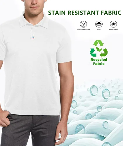 Miniatura 78 de V VALANCH Polo de golf de manga corta para hombre, estilo casual, con cuello que absorbe la humedad