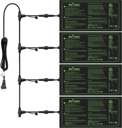 BN-LINK Tapete térmico de semillas para semillas de 10 x 20.75 pulgadas, paquete de 4 unidades de margaritas encadenables, impermeables,