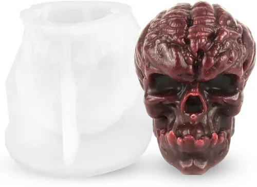 Molde de vela de calavera de calabaza para hacer velas, molde de silicona 3D para fundición de resina, bricolaje yeso, arcilla polimérica,