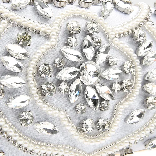 Miniatura 6 de Womens Sparkly Rhinestone Crystal Clutch Bag Glitter Sequin Bridal Purse Evening Handbag for Wedding Party Prom