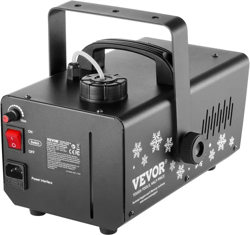 Miniatura 11 de VEVOR Máquina de nieve de 800 W con 9 luces LED RGB y control remoto, efecto de nieve de alto rendimiento para Navidad, Halloween, boda, fiestas