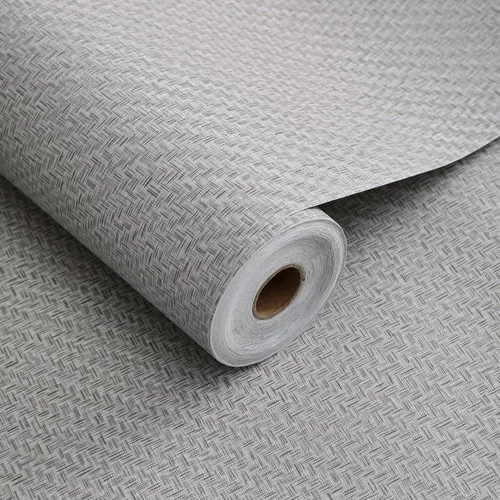 Miniatura 9 de Haimin - Papel pintado de tela texturizado (61cm X 1000cm) Papel de contacto de imitación de césped, papel pintado para despegar y pegar, papel