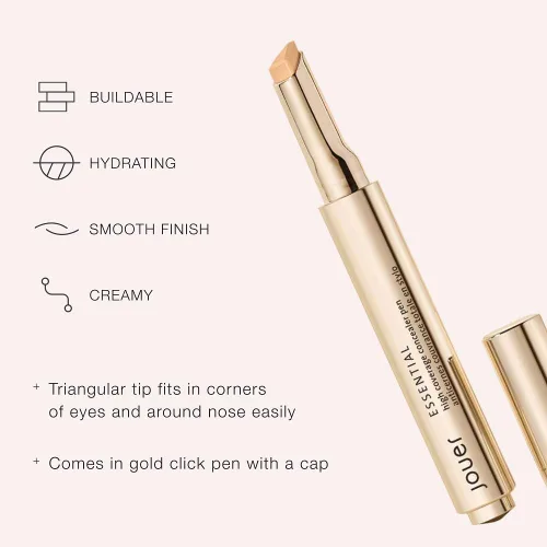 Miniatura 4 de Jouer Lápiz Corrector Esencial de Alta Cobertura - Corrector para Debajo de los Ojos para Ojeras - Maquillaje Iluminador para Círculos en los Ojos