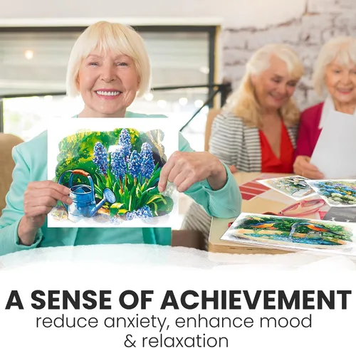 Miniatura 5 de QUOKKA Reusable Water Painting Dementia Activities for Seniors – Alzheimer’s Products for Elderly – Water Doodle Set Vibrant Blooms – Activity Kits