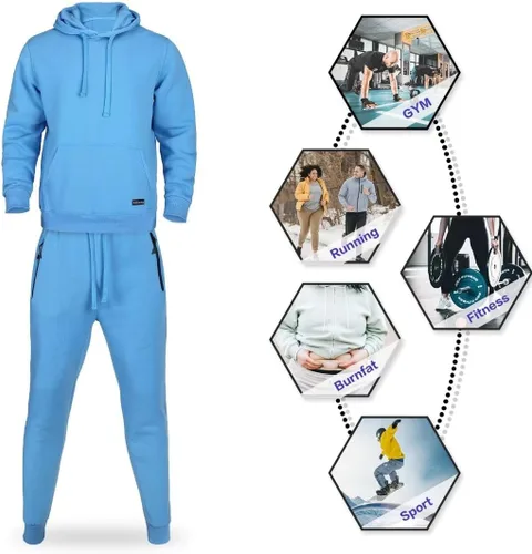Miniatura 5 de Conjunto deportivo de 2 piezas con capucha para hombre, conjunto deportivo de moda