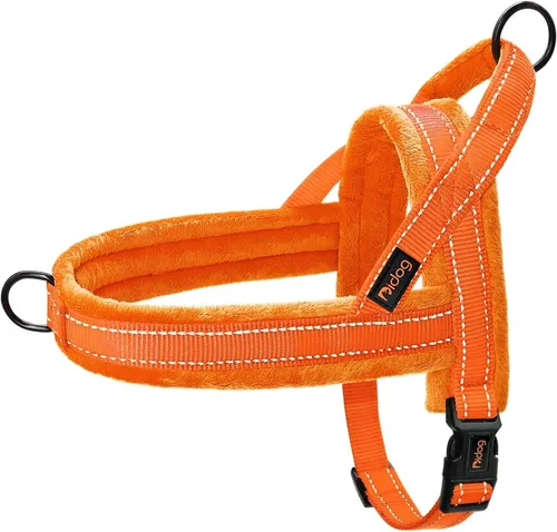 Miniatura 14 de Didog Arnés de chaleco acolchado de franela suave para perro, sin tirones, de ajuste rápido, arnés reflectante para perro, fácil para entrenar