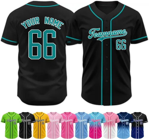 Miniatura 38 de Custom Baseball Jersey Stitched Personalized Name Number Baseball Shirts Sports Uniform for Men Women Boy