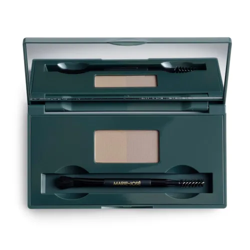 Miniatura 6 de Marie-José - Kit de polvo para cejas de color rubio oscuro y marrón claro, polvo impermeable para cejas con 6 plantillas reutilizables y cepillo