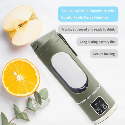 Miniatura 2 de Licuadora portátil de 16 oz/16.9 fl oz para jugos y batidos con 12 cuchillas de acero inoxidable Recargable por USB y control de múltiples