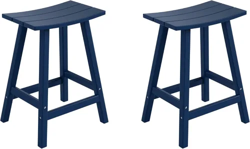 Miniatura 27 de WestinTrends Malibu - Juego de 2 taburetes para sillín para exteriores/patio, 24 alturas, color rojo