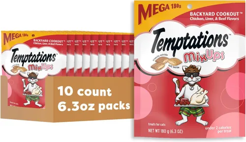 Miniatura 14 de TEMPTATIONS MixUps Sabor Cocina del Patio Trasero Golosinas para Gatos Crujientes y Blandas, 16 oz