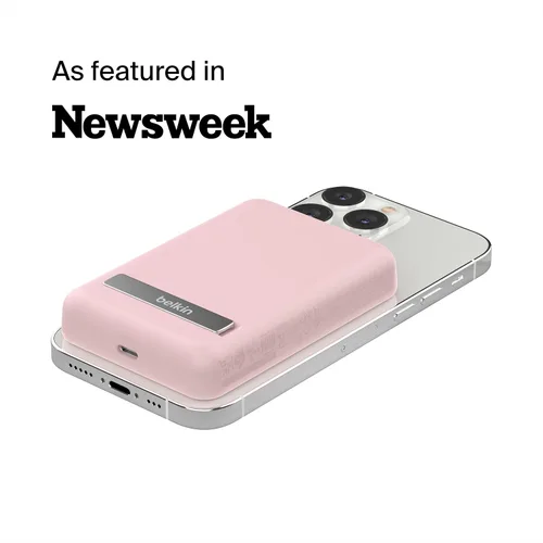 Miniatura 2 de Belkin Cargador portátil, banco de energía inalámbrico de 5000 mAh, cargador MagSafe de 7.5 W, soporte desplegable integrado - iPhone 17, Air, Pro