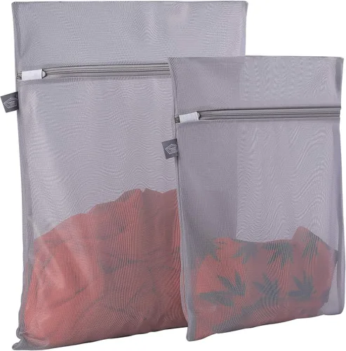 Bolsa Kimmama de lavandería de malla, bolsa de lavado para lavadora, bolsa de red con cremallera, bolsa para secadora para limpieza y secado de