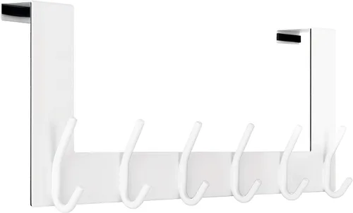 Miniatura 17 de WEBI Ganchos para Puerta Colgadores de Puerta: Toallero Sobre la Puerta con 6 Ganchos para Colgar, Colgador de Toallas Perchero de Puerta Colgador