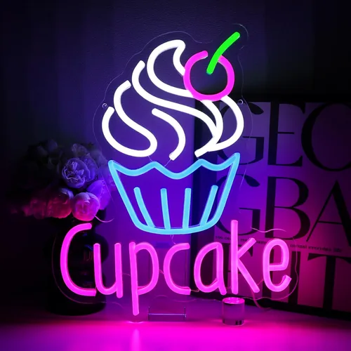 Miniatura 15 de Letrero de Neón de Café y Batidos para Decoración de Pared, Letreros LED de Batidos para Negocios, Luces de Neón USB Regulables de 16.54" x 9