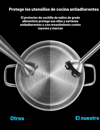 Miniatura 5 de 1000W Potente Batidora de Inmersión de Mano, Nueva Actualización de 2025, Batidora de Mano con 25 Velocidades, Mezclador de Mano con Cable Negro