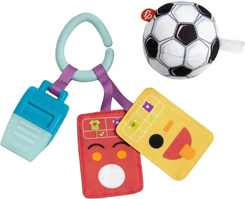 Fisher-Price Just for Kicks Juego de regalo de 3 juguetes de actividades infantiles con temática de fútbol americano para bebés recién nacidos desde