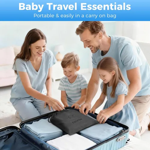 Miniatura 8 de Cama de viaje extensor de asiento de avión para bebés Cama de vuelo para bebé en regazo Extensor de asiento de viaje para bebé plegable suave