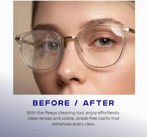 Miniatura 4 de Limpiador de lentes de gafas CarbonKlean Peeps - Tecnología de microfibra de carbono eficiente y duradera - Utilizado exclusivamente por la NASA
