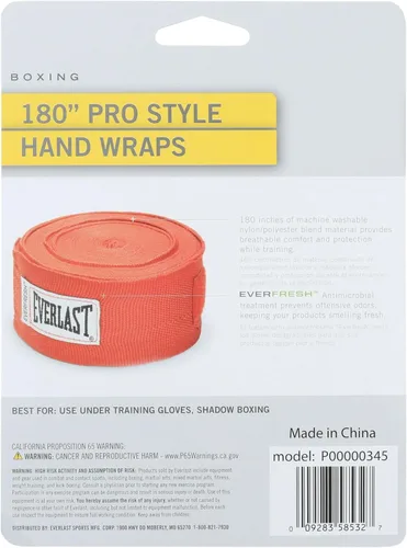 Miniatura 4 de Everlast Par de envoltorios de mano rojos de 180 pulgadas para boxeo y artes marciales