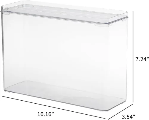 Miniatura 2 de FABROK Organizador de plástico para teléfono, caja de almacenamiento transparente con tapa para teléfono celular, fundas básicas, caja