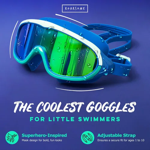 Miniatura 2 de Gafas de natación Lente de visión ultra ancha Protección antivaho y UV Ajuste de silicona suave Diseño a prueba de fugas Unisex