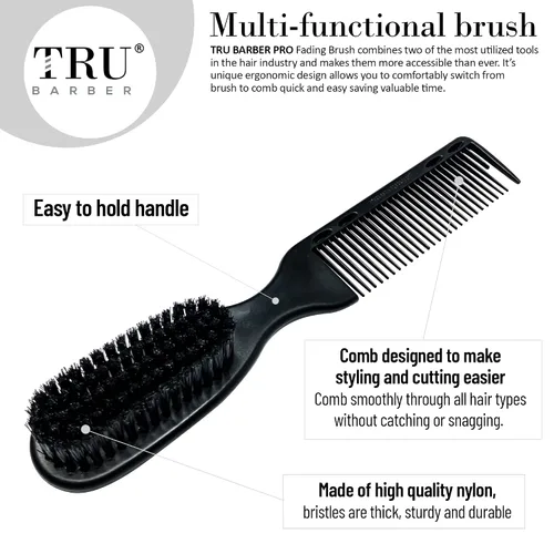 Miniatura 4 de TRU BARBER PRO Fading Brush, Cepillo de corte de pelo, cepillo Clippers