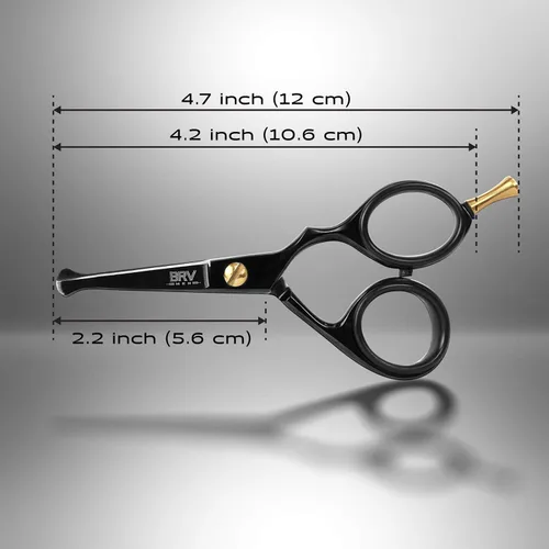 Miniatura 7 de BRV MEN Tijeras pequeñas de punta redondeada para hombres de 4.2 pulgadas Acero inoxidable de alto carbono Pelo de nariz para hombres Tijeras