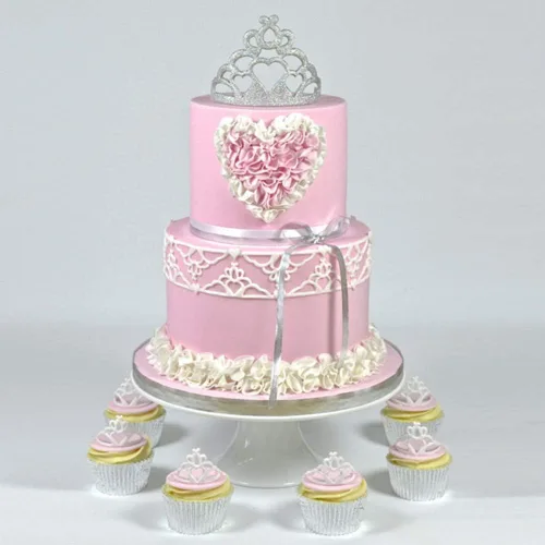 Miniatura 4 de 2 unids corona molde plástico Fondant cortador pastel molde Fondant Cupcake decoración herramientas fiesta cocina hornear pastel molde decoración