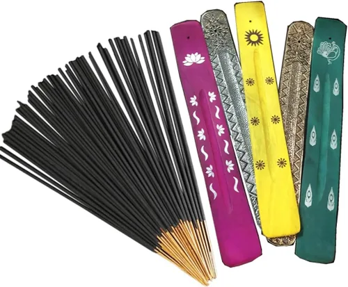 Miniatura 16 de Hosley Aromaterapia Paquete de 480 varillas de incienso lavanda, eucalipto, menta, sándalo, guisante dulce, jazmín, niebla tropical, manzana