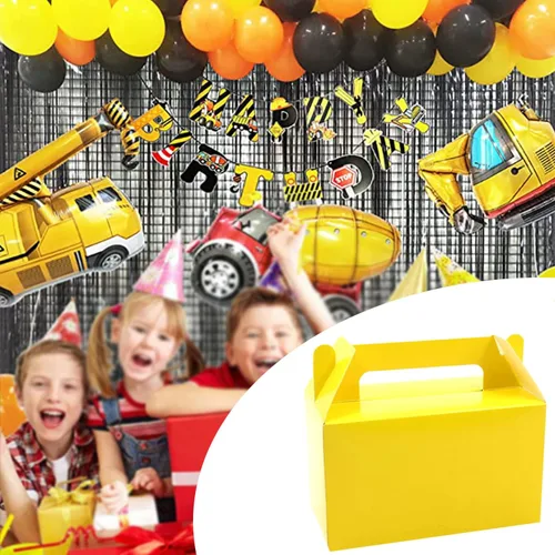 Miniatura 3 de Oletx 12 Cajas de Regalo Amarillas con Forma de Tejado, 5.9'' Caja Pequeña de Obsequios para Fiestas, Caja de Golosinas, Caja de Dulces y Galletas