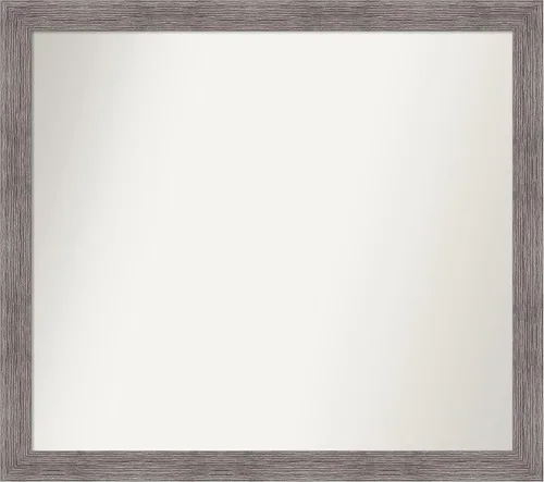 Miniatura 183 de Amanti Art Espejo de baño gris para sobre el fregadero, 31 x 48 pulgadas, espejo de tocador rectangular estrecho de color gris, marco de madera