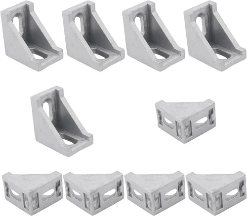 Miniatura 11 de MroMax Soporte de ángulo interior de aleación de aluminio, soporte de junta interior adecuado para perfil de extrusión de aluminio serie 2020, 10