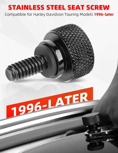 Miniatura 7 de Amazicha Tornillo de asiento de guardabarros de acero inoxidable, 2 unidades, rosca cromada de 1/4 "-20 compatible con Harley Davidson Touring