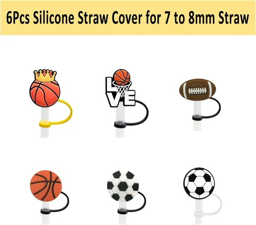 Miniatura 2 de 6 fundas de silicona para pajilla, cubiertas para popote para vasos, tapones de paja a prueba de polvo para puntas de popote para accesorios