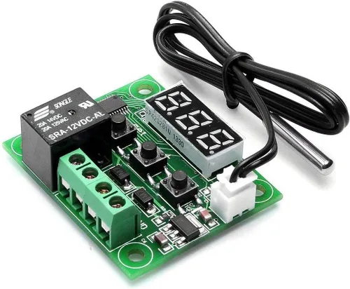 Miniatura 2 de HiLetgo 2 unids W1209 12 V CC controlador digital de temperatura tablero micro termostato digital -58.0-230.0 °F interruptor de módulo de control