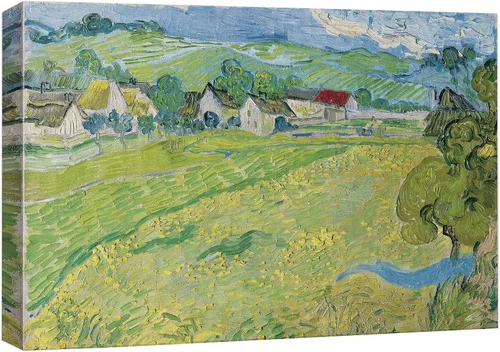 Miniatura 19 de Van Gogh - Lienzo con diseño giclée de olivos con cielo amarillo y sol, arte de pared de galería, estirado y enmarcado, listo para colgar, 24 x 36
