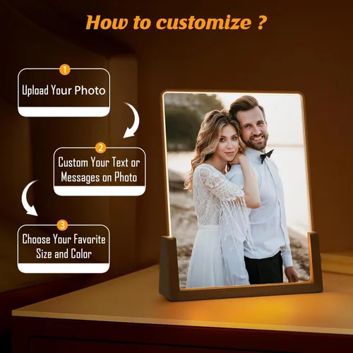 Miniatura 2 de NAZENTI Marco de fotos personalizado con luz LED, lámpara de marco de collage de fotos personalizada, regalos de fotos personalizados, lámpara de 01