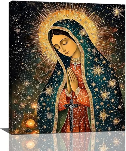 Miniatura 63 de Arte de pared con los 10 mandamientos, lienzo de los diez mandamientos, decoración de pared, pintura enmarcada inspiradora cristiana, obra de arte