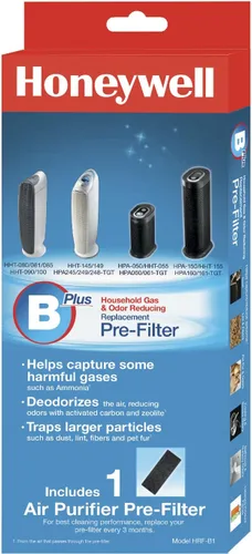 Miniatura 2 de Honeywell Filtro purificador de aire HRF-B1, paquete de 1 – Filtro de aire de alérgenos aerotransportados para el polvo, incendios forestales/humo